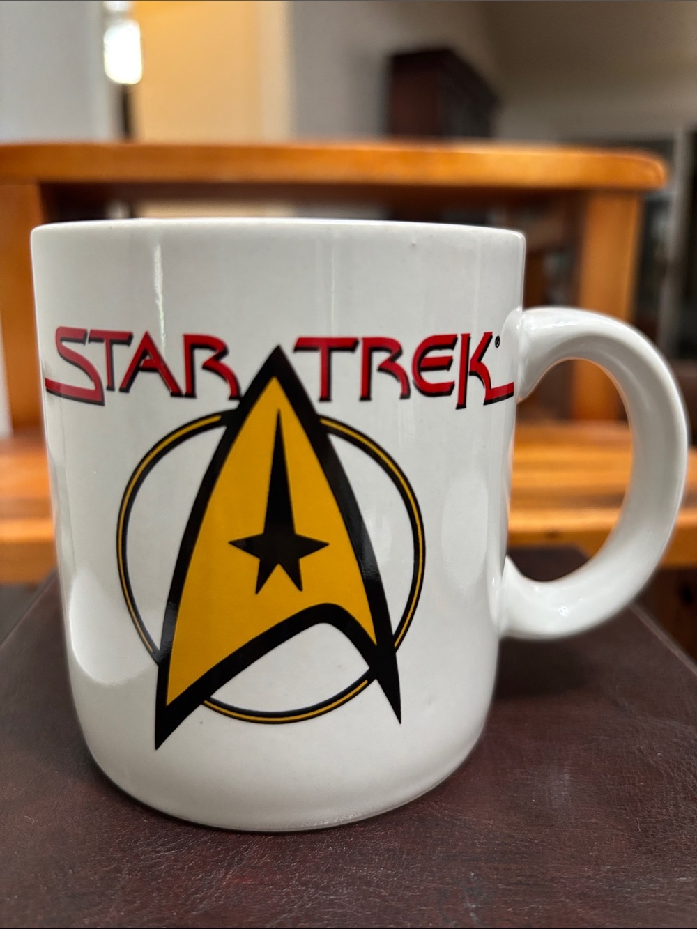VTG 1994 Star Trek Starfleet Command coffee mug Pfaltzgraff double sided